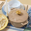 Enamelled Cast Iron 20cm Casserole - Mushroom