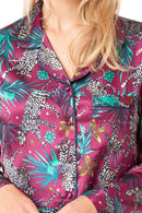 Indigo Sky Jungle Cheeta Pyjama - Raspberry