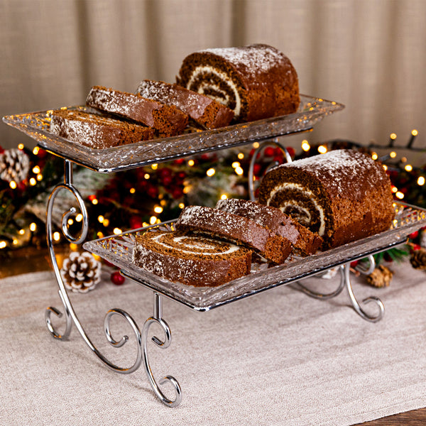 Trinity 2 Tier Rectangular Serving Set