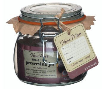 Home Made Glass Preserve Jar - 500ml