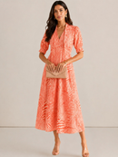 Kimber Print Dress - Orange Print