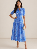Kimber Print Dress - Royal Print