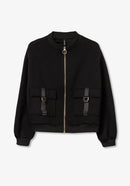 Kirian Zipped Casual Jacket - Black