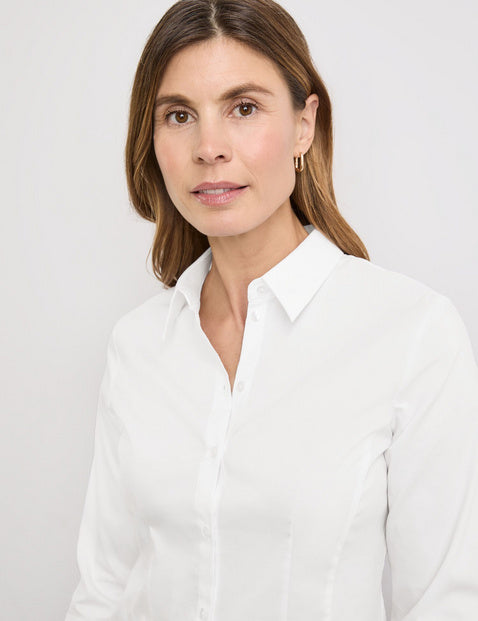 Timeless Cool Plain Blouse - White/white