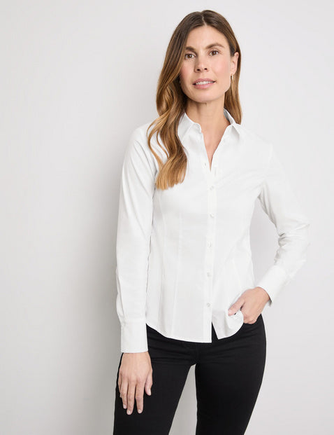 Timeless Cool Plain Blouse - White/white