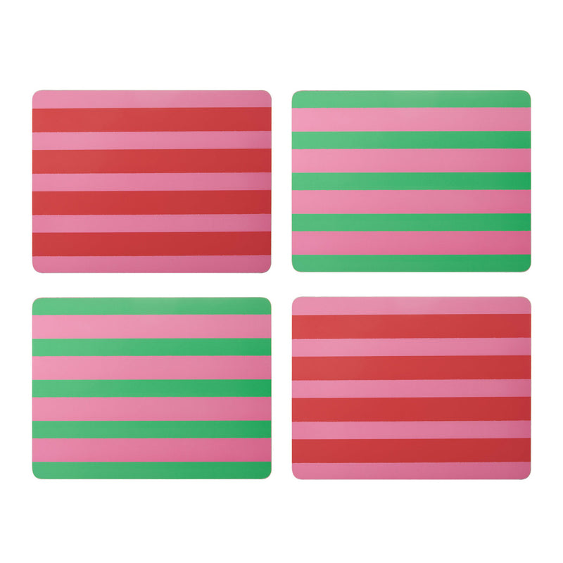 Stripe Print Pack of 4 Placemats