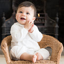 Cable Knit & Velour Lower - Ivory