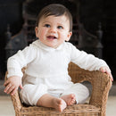 Cable Knit & Velour Lower - Ivory