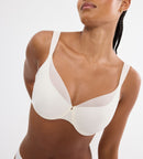 Body Make Up Illusion Curve Underwire Bra - Ecru White