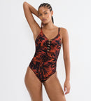 Summer Palm Swimsuit - Brown Multi
