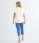 Capri Pyjama - White & Blue