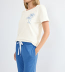 Capri Pyjama - White & Blue