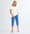 Capri Pyjama - White & Blue