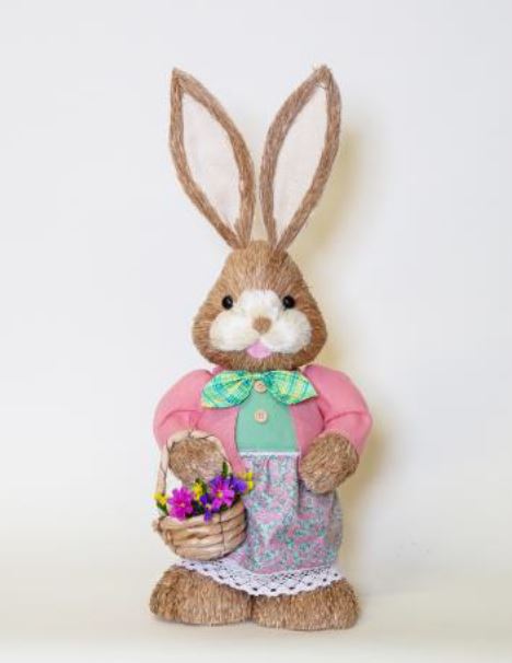 Large Rabbit Pink Coat & Basket