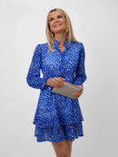 Latina Short Dress - Blue Print