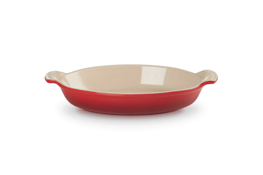 28cm Oval Stoneware Dish - Cerise