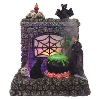 LED 20cm Fireplace Witch