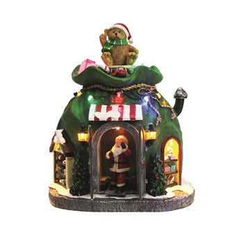 18x23cm LED Santa's Workshop