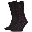 Geo Cut 2 Pair Socks - Black Combo