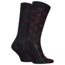 Geo Cut 2 Pair Socks - Black Combo