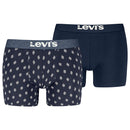 2 Pack Denim Geo Boxer - Navy