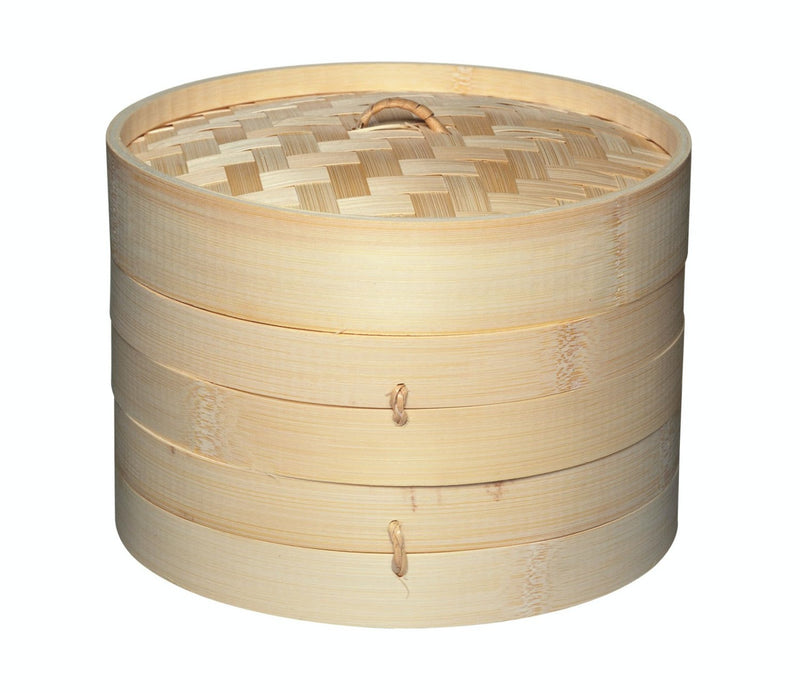 World of Flavours 20cm Oriental Bamboo Steamer
