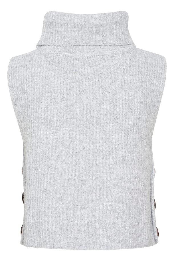 Starfi Short Knit Slipover - Light Grey Melange