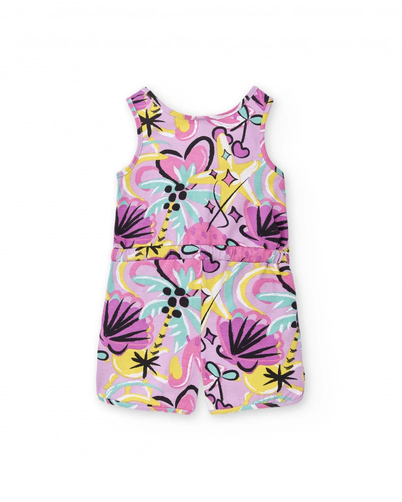 Flamingo Mood Jersey Jumpsuit - Lilac