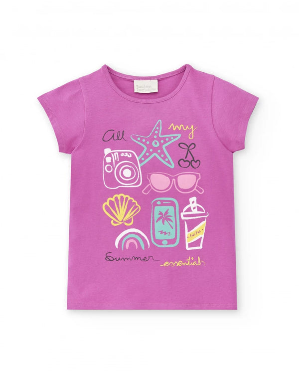 Flamingo Mood Jersey T-Shirt - Lilac