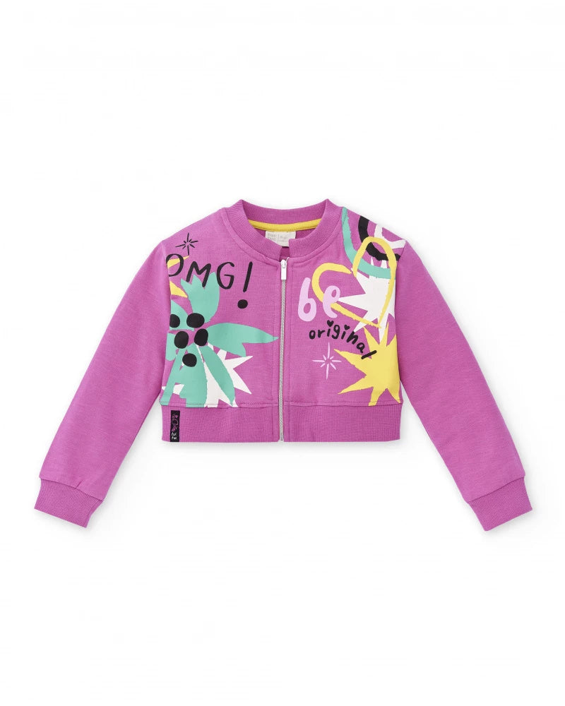 Flamingo Mood Plush Jacket - White