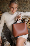 Danielle Crossbody Tote - Tan