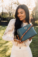 Julianna Ziptop Crossbody - Blue
