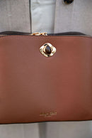 Julianna Ziptop Crossbody - Tan