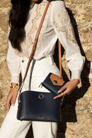 Julianna Ziptop Crossbody - Navy