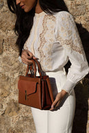 Kristie Crossbody Tote - Tan