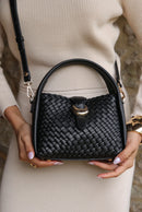 Maggie Weave Crossbody - Black