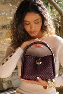 Maggie Weave Crossbody - Cherry