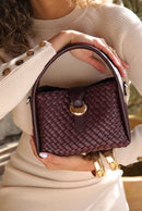 Maggie Weave Crossbody - Cherry