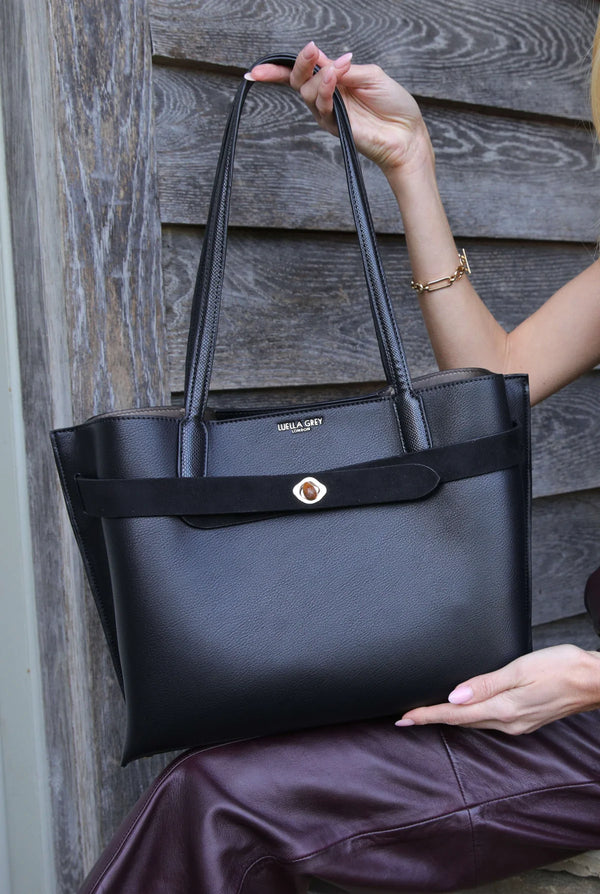 Oriana Laptop Tote - Black
