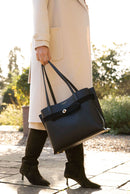 Oriana Laptop Tote - Black