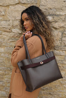 Oriana Laptop Tote - Chocolate