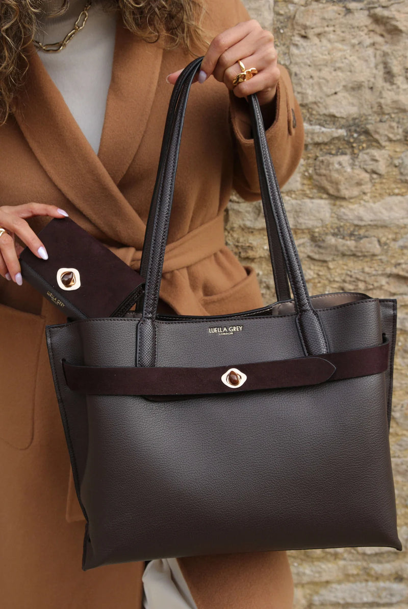 Oriana Laptop Tote - Chocolate