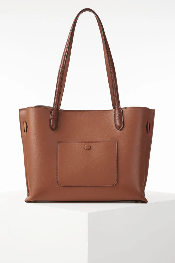 Oriana Laptop Tote - Tan