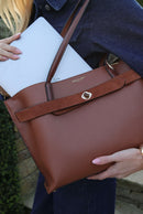 Oriana Laptop Tote - Tan
