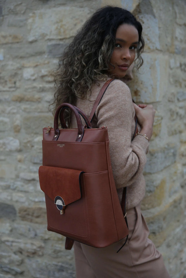 Sally Laptop Backpack - Tan