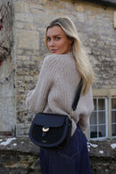 Venetia Saddle Crossbody - Black