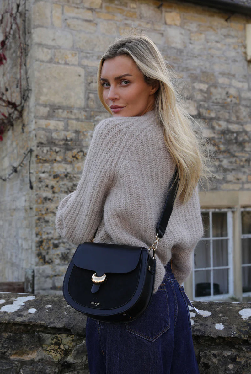 Venetia Saddle Crossbody - Black