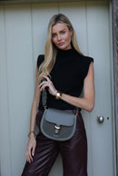 Venetia Saddle Crossbody - Sea Green