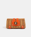 Lulu Petite Crossbody Clutch Bag - Orange