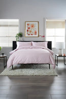 Gingham Duvet Cover Set - Rose